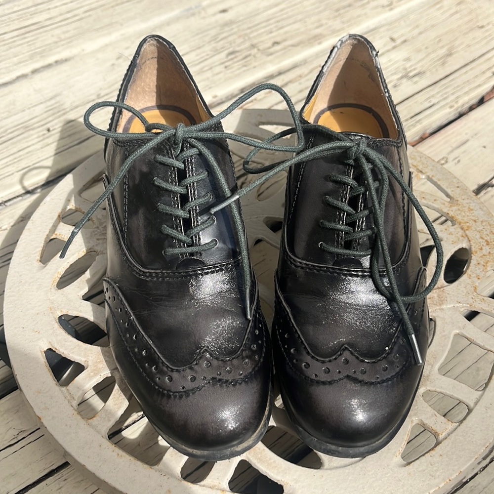 Nine West dark brown leather brogues
